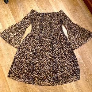 Sam Edelman leopard baby doll dress ladies size 4